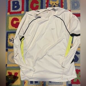 Nike White Long Sleeve Athletic Shirt